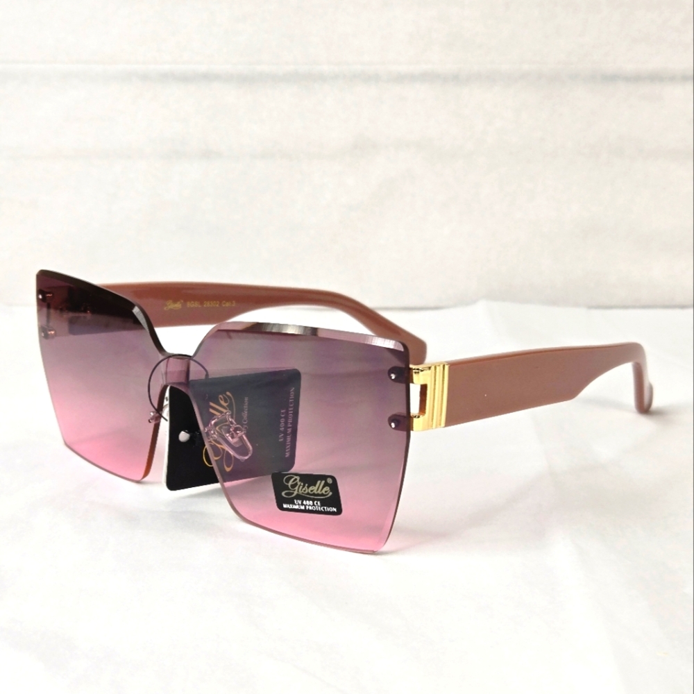 Giselle Rimless Gradient Lens Contemporary Collection Women's Sunglasses - Picture 2 of 10